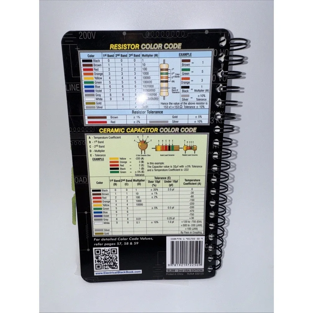 ENGINEERS BLACK BOOK ELECTRICAL HANDBOOK 2nd EDITION - Used Includes Extra Tabs